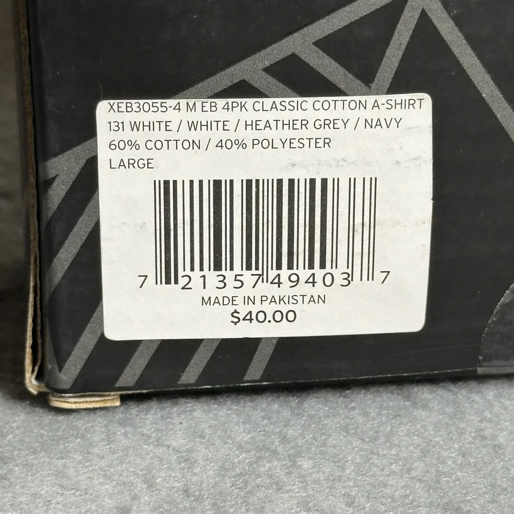 Eddie Bauer Mens Classic Cotton Blend Rib A Shirt 4 Pack Size Large‎